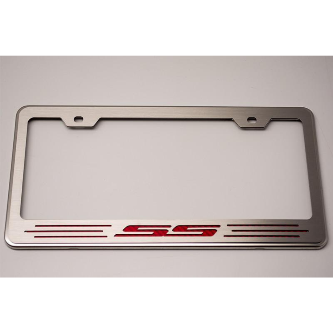 Camaro License Plate Frame with "SS" Lettering