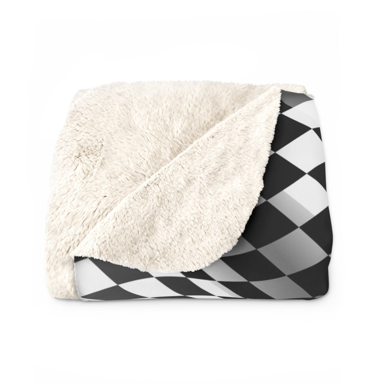 Camaro Checkered Flag Racing Decorative Sherpa Blanket