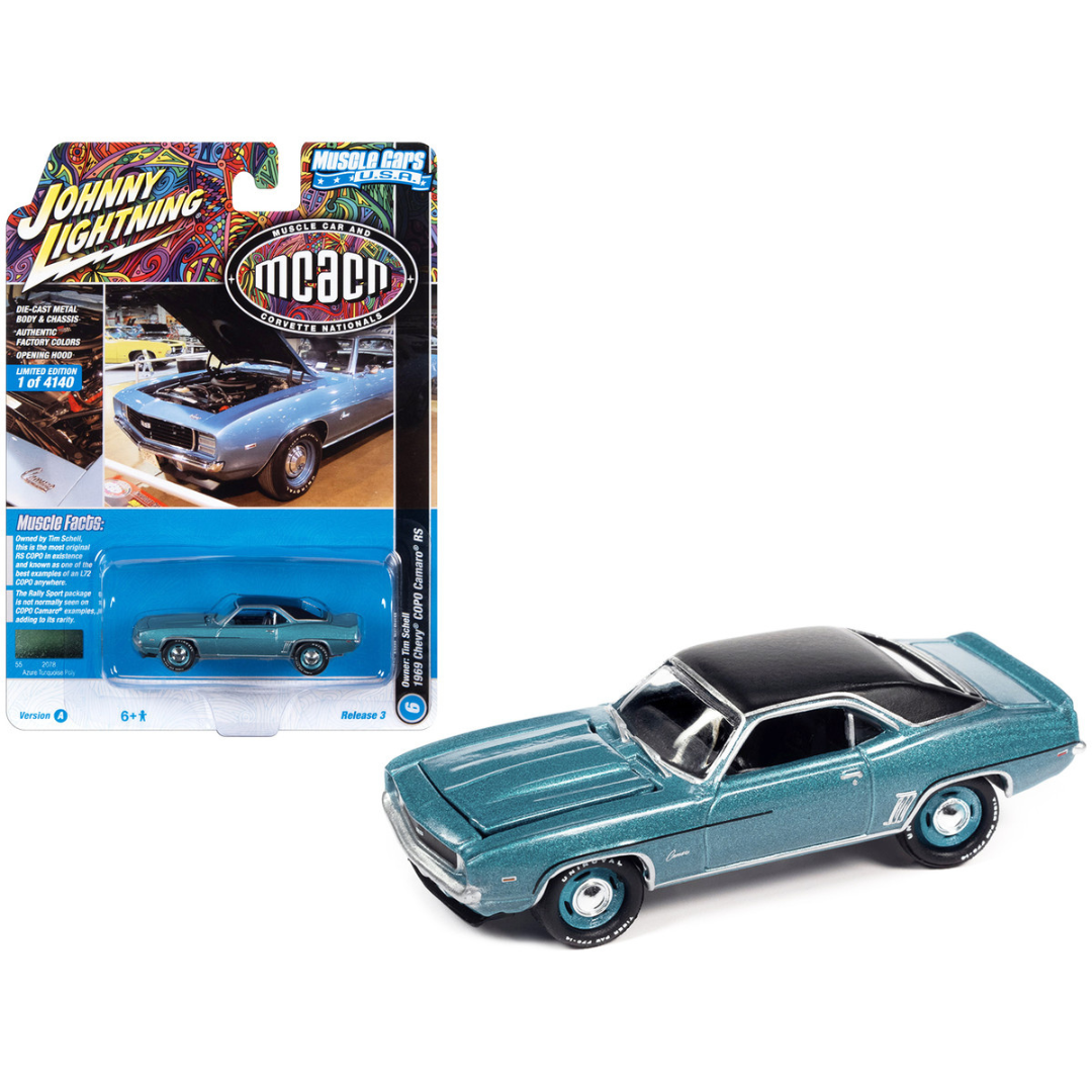 1969 Camaro COPO Azure Turquoise 1 64 Diecast Camaro Store Online