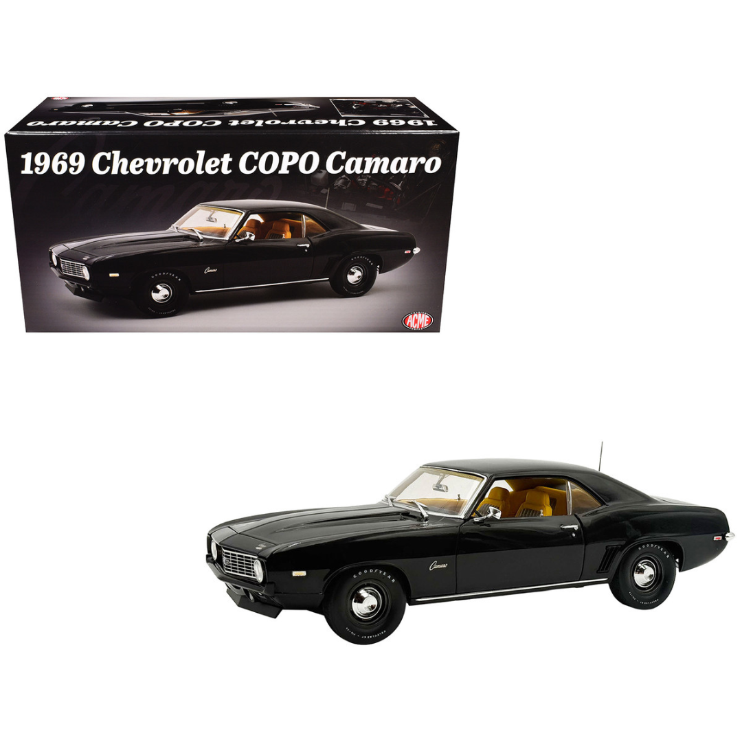 シェビー カマロ 1969 M/T. 1/18 1969 COPO Camaro Tuxedo Black 1/18 Diecast | Camaro Store Online