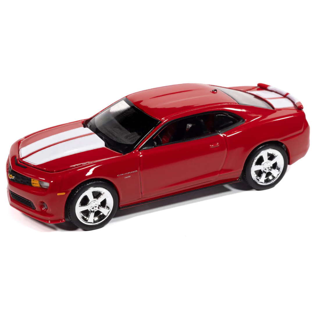 2010 Chevrolet Camaro RS/SS Victory Red with White Stripes "Modern Muscle" Series 1/64 Diecast Model Car
