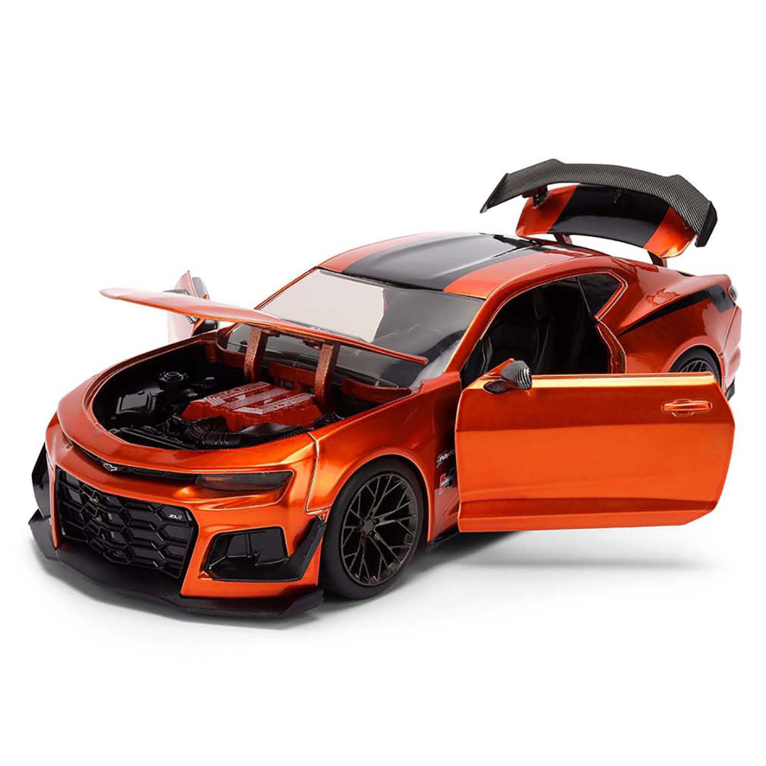 2024 Chevrolet Camaro ZL1 1LE Orange Metallic with Black Stripes "Bigtime Muscle" Series 1/24 Diecast Model Car