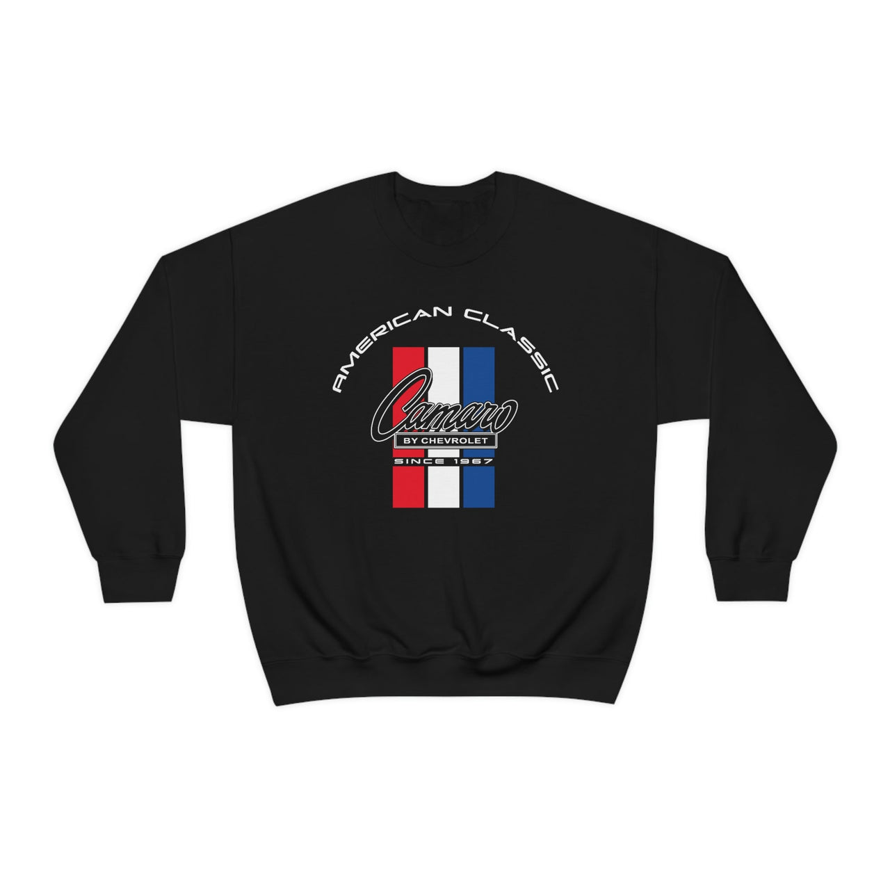 Camaro 1st Gen Tri-Color Stripe Crew Neck Heavy Duty Sweatshirt