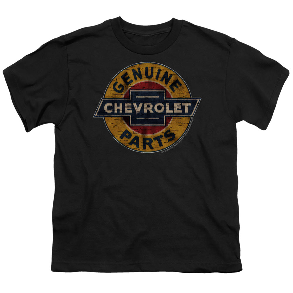 Chevrolet Genuine Parts Distressed Sign - Youth Short Sleeve - Black