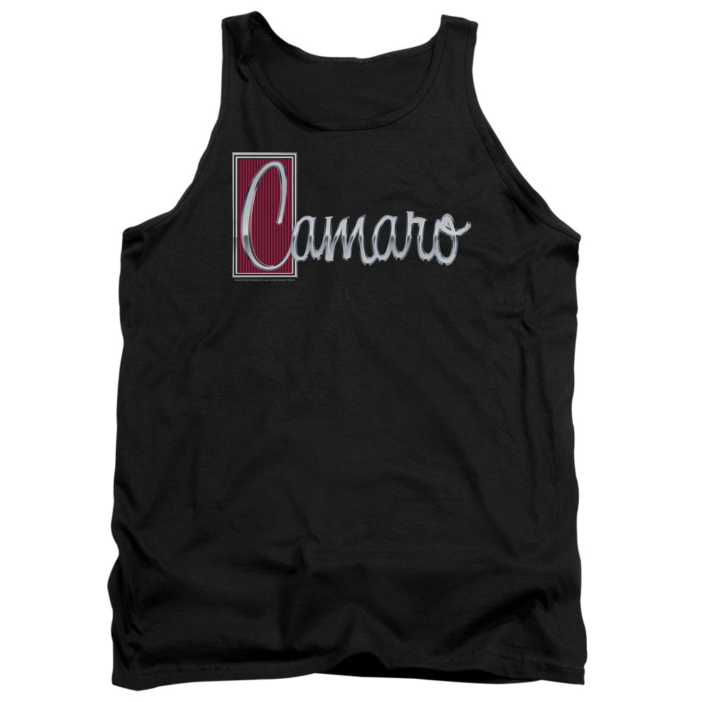Chevrolet Camaro Script-Adult Tank Top-Black