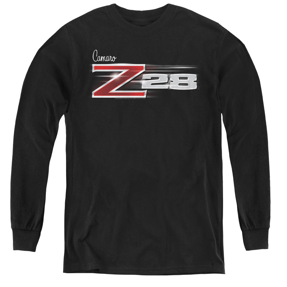 Chevrolet Camaro Z28 Logo-L/S Youth-Black