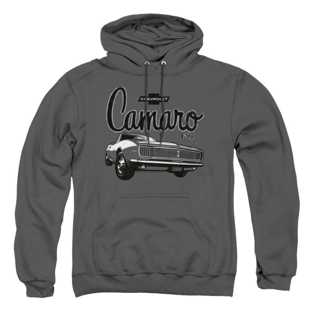Chevrolet Camaro Script Car-Adult Pullover Hoodie-Charcoal