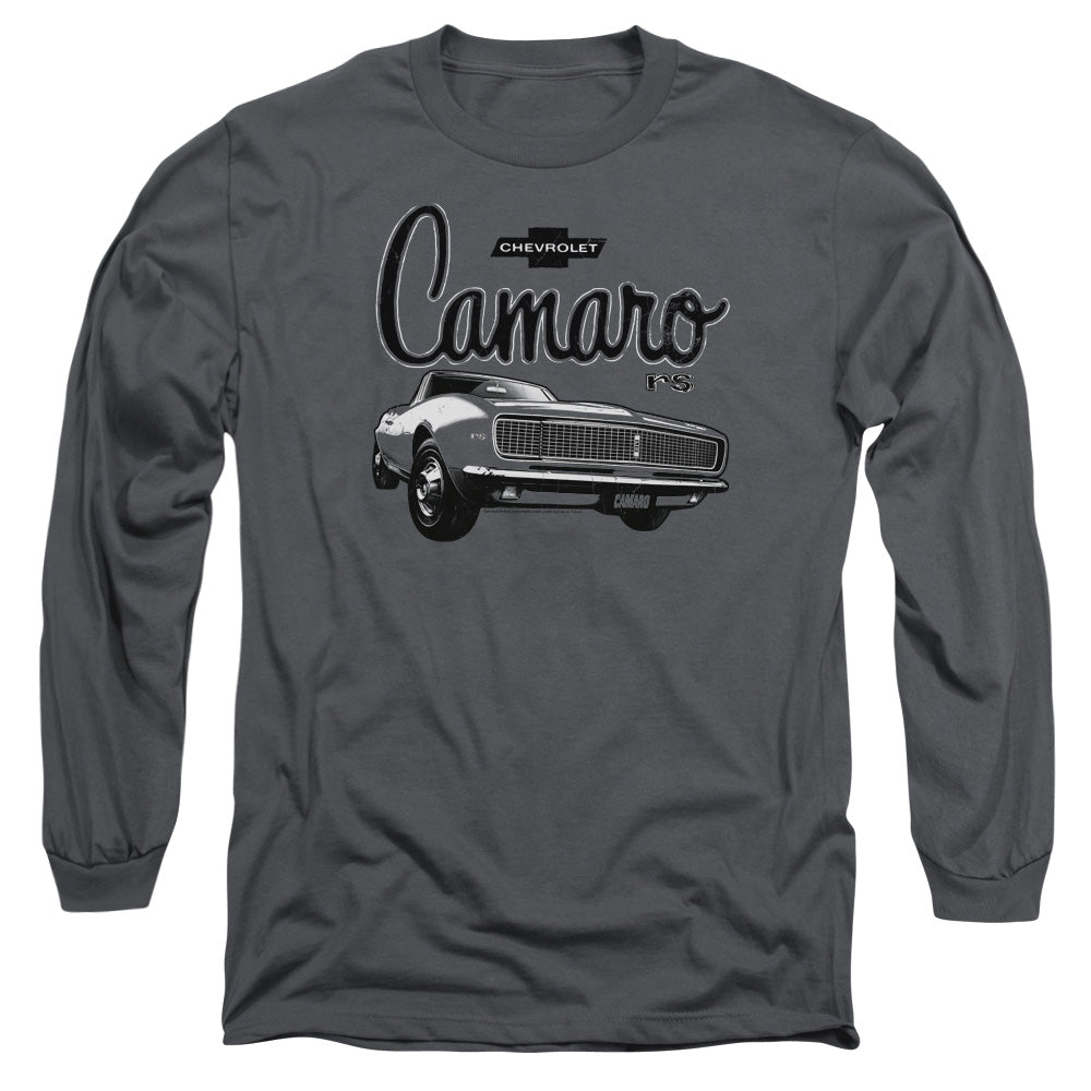 Chevrolet Camaro Script Car-Adult Long Sleeve-Charcoal