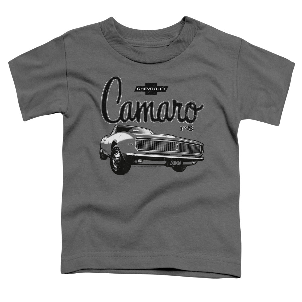 Chevrolet Camaro Script Car-Toddler Short Sleeve-Charcoal