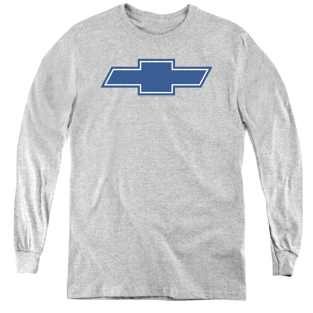 Chevy Vintage Bowtie Long Sleeve Youth Tee | Athletic Heather