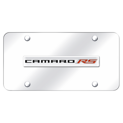 Camaro RS License Plate - Chrome on Chrome