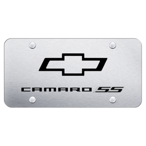 Camaro SS License Plate - Laser Etched on Brushed Stainless Steel