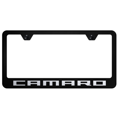 camaro-script-license-plate-frame-black-1