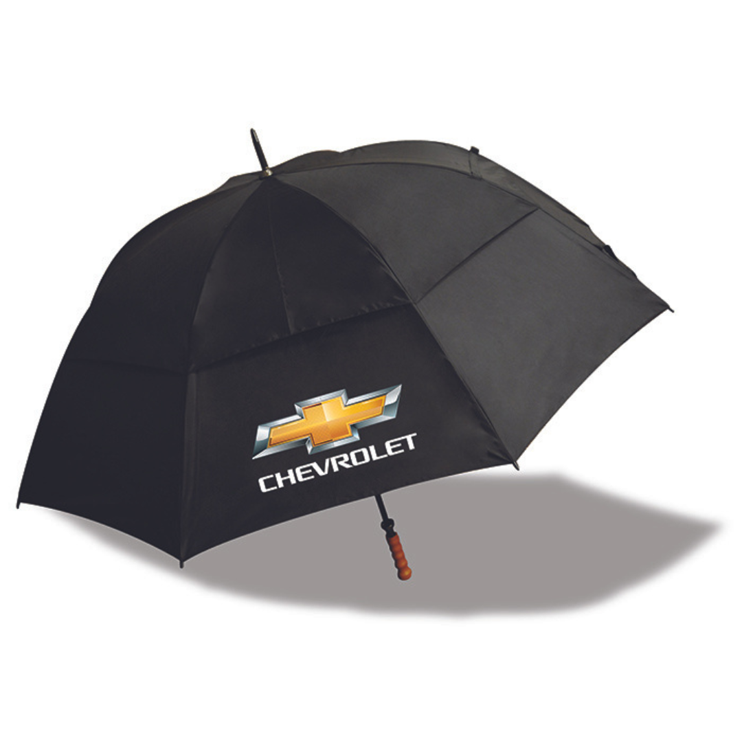 chevrolet patio umbrella Chevy Racing Gold Bowtie Vented 22 lbs Vent Style Chevrolet Umbrella | eBay