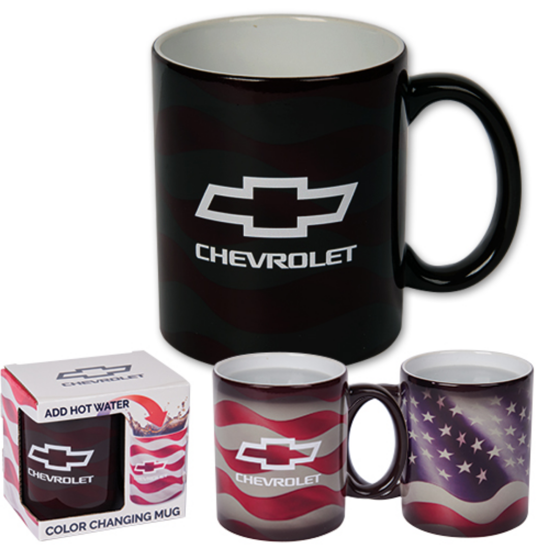 Bowtie Chevrolet Color Changing Flag Mug – 12oz
