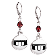 camaro-emblem-crystal-leverback-earrings