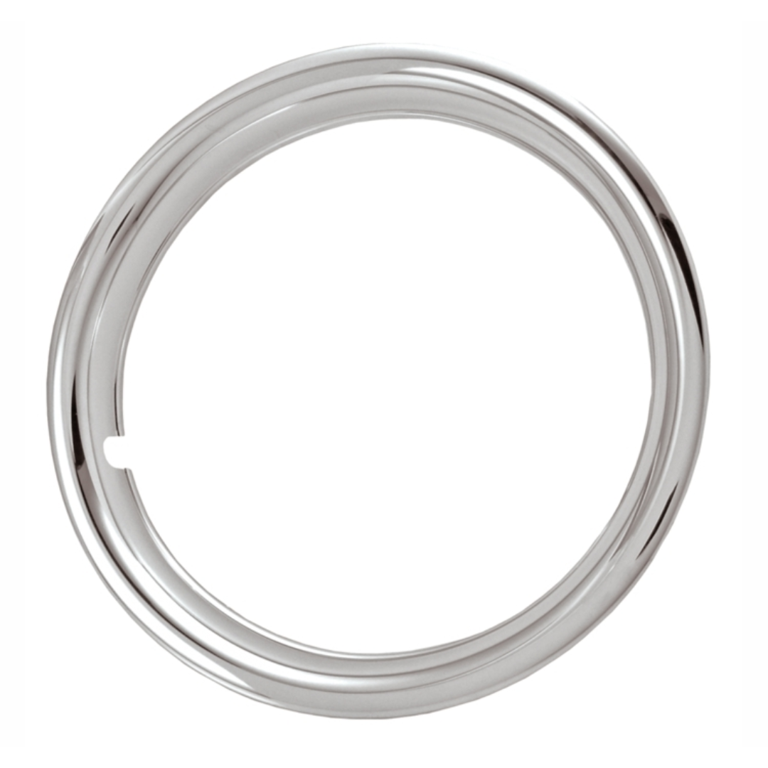 14" Chrome/SS Antique Hot Rod Style Trim Ring Set of 4
