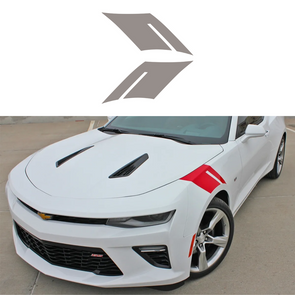2016-2023 Chevrolet Camaro Fender Accent Hash Stripe Decal - Gloss Silver - Left & Right Side