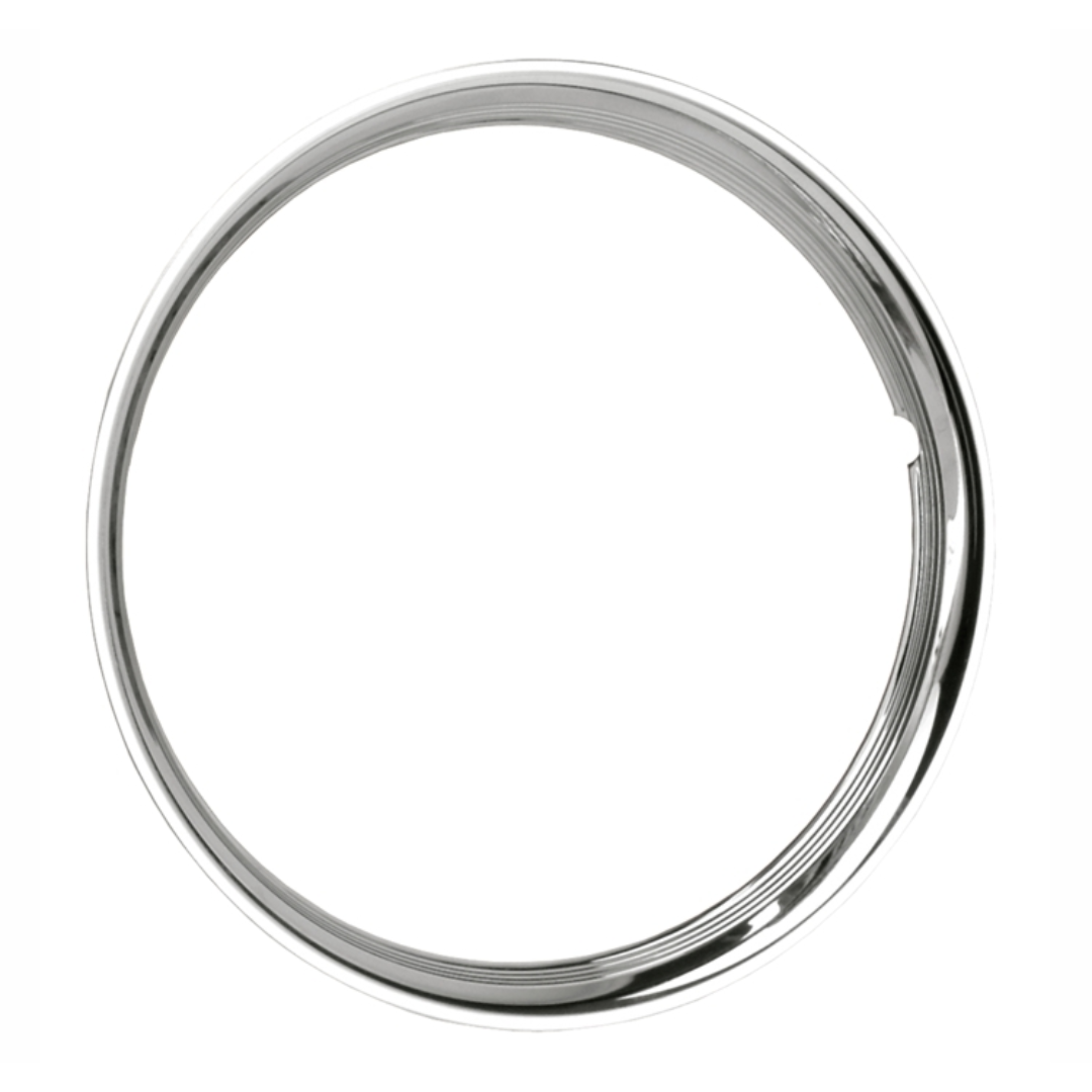 15" Chrome/SS Antique Hot Rod Style Trim Ring Set of 4