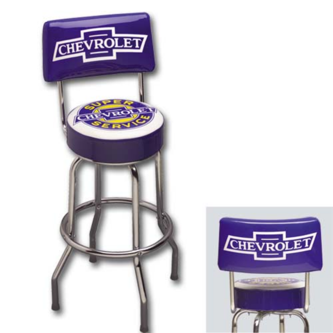 Chevrolet Super Service Counter Stool w/Back