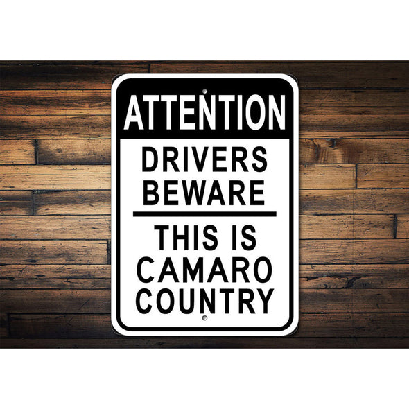 Drivers Beware: This Is Camaro Country Sign