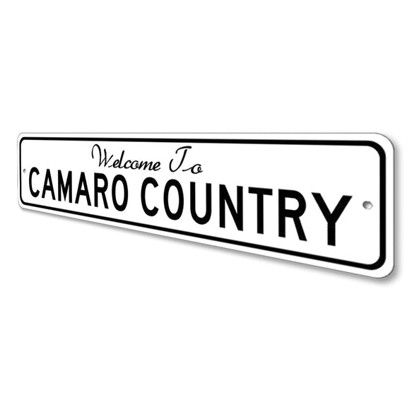 Welcome To Camaro Country Aluminum Sign