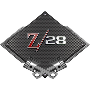 1969-camaro-z-28-black-diamond-cross-pistons-steel-sign