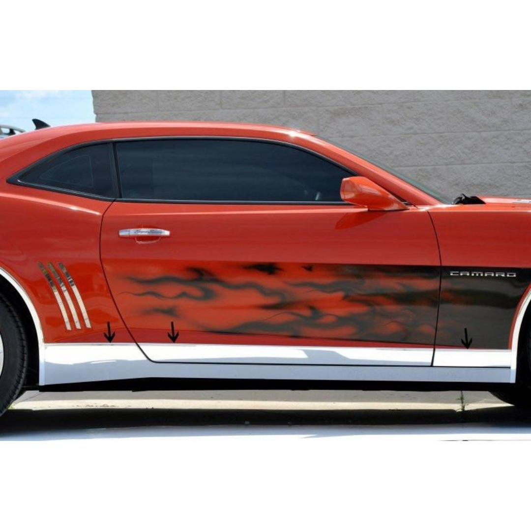 2010 2013 Camaro Rocker Panel Deluxe Kit Polished 6pc
