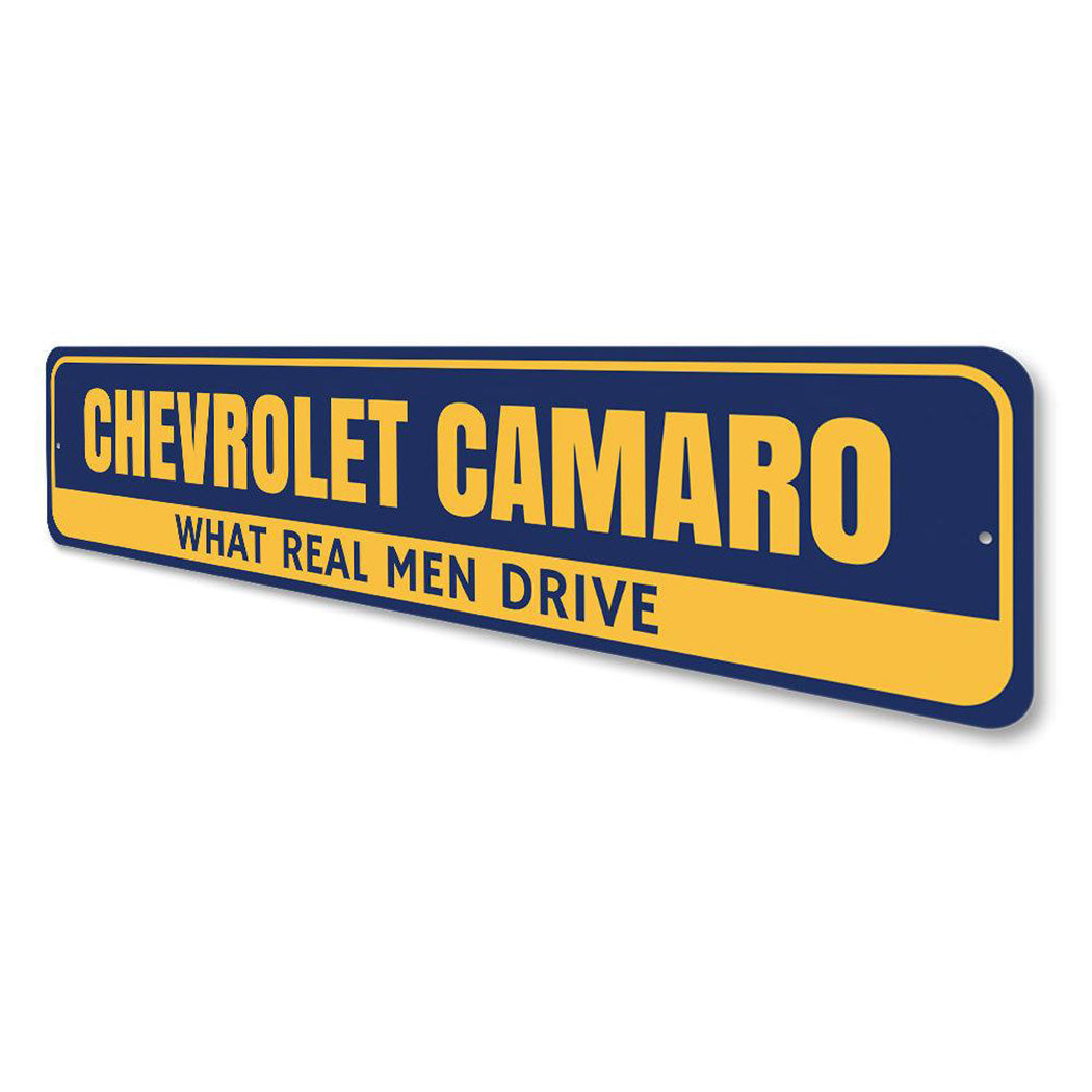 camaro-what-real-men-drive-aluminum-sign