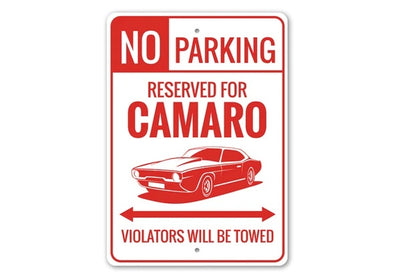 camaro-no-parking-reserved-aluminum-sign
