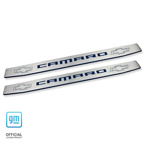 6th Gen Camaro Billet Aluminum Door Sills with Logo Option - 2016+
