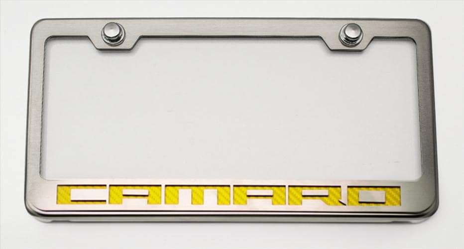camaro-license-plate-frame-with-camaro-lettering