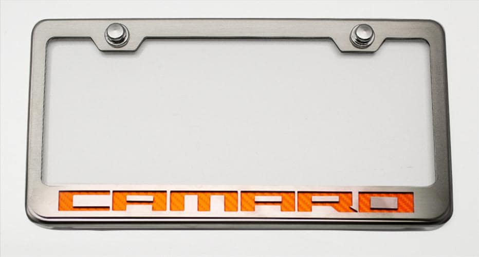 camaro-license-plate-frame-with-camaro-lettering