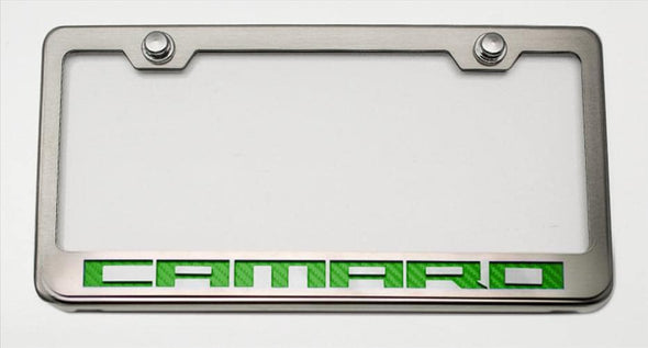 Camaro License Plate Frame with "Camaro" Lettering