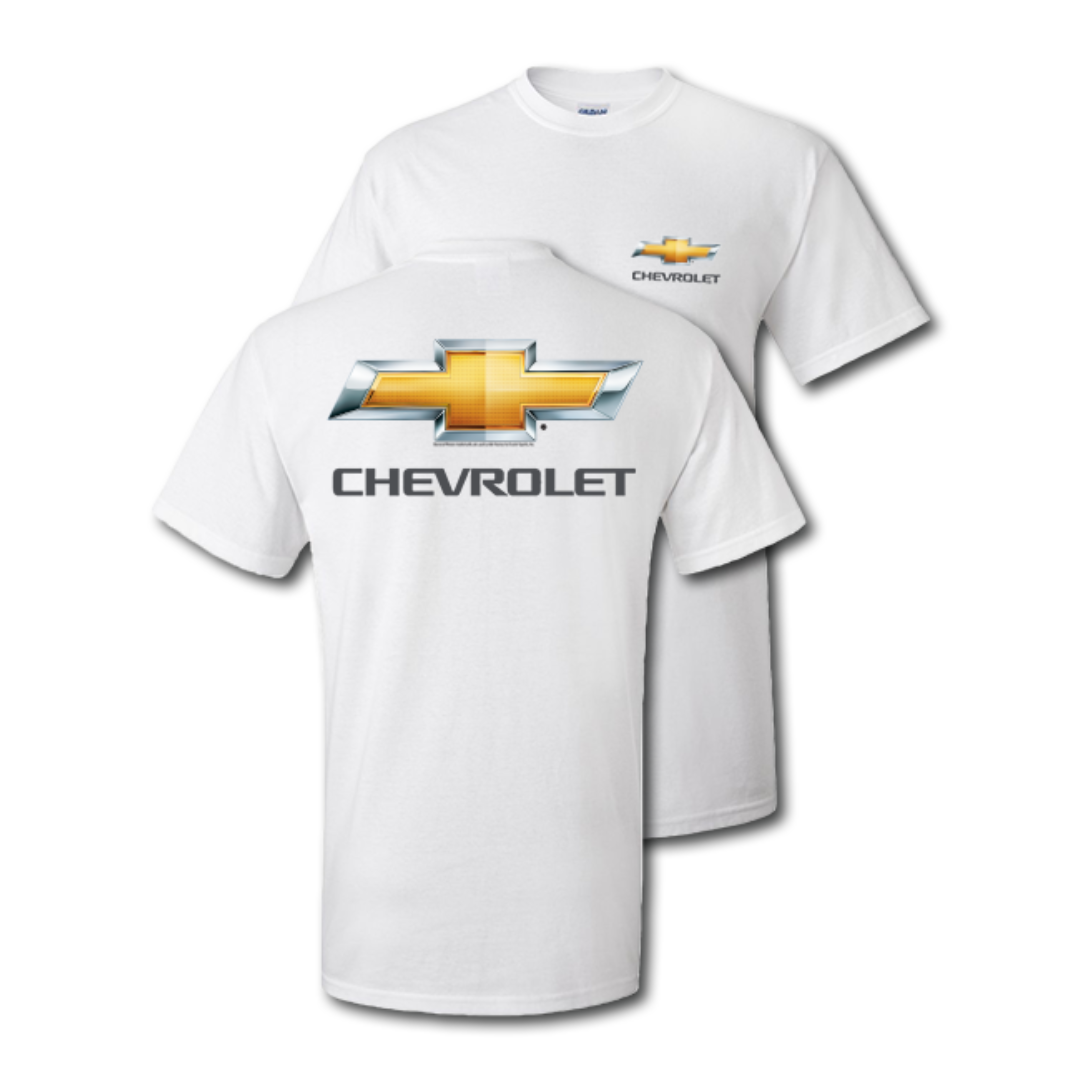 Chevrolet Gold Bowtie White T-shirt 