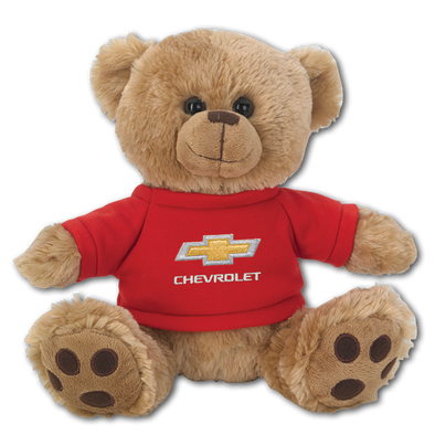chevy-bowtie-childrens-stuffed-animal-brown-teddy-bear