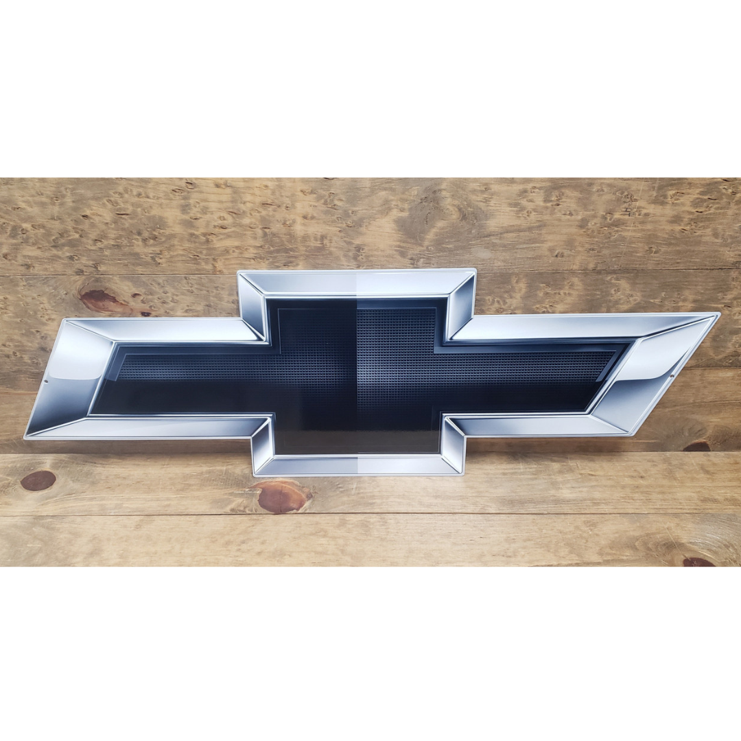 Black Camaro Fender Emblem Chrome Chevrolet Bowtie Emblem - Fits - Foto 3