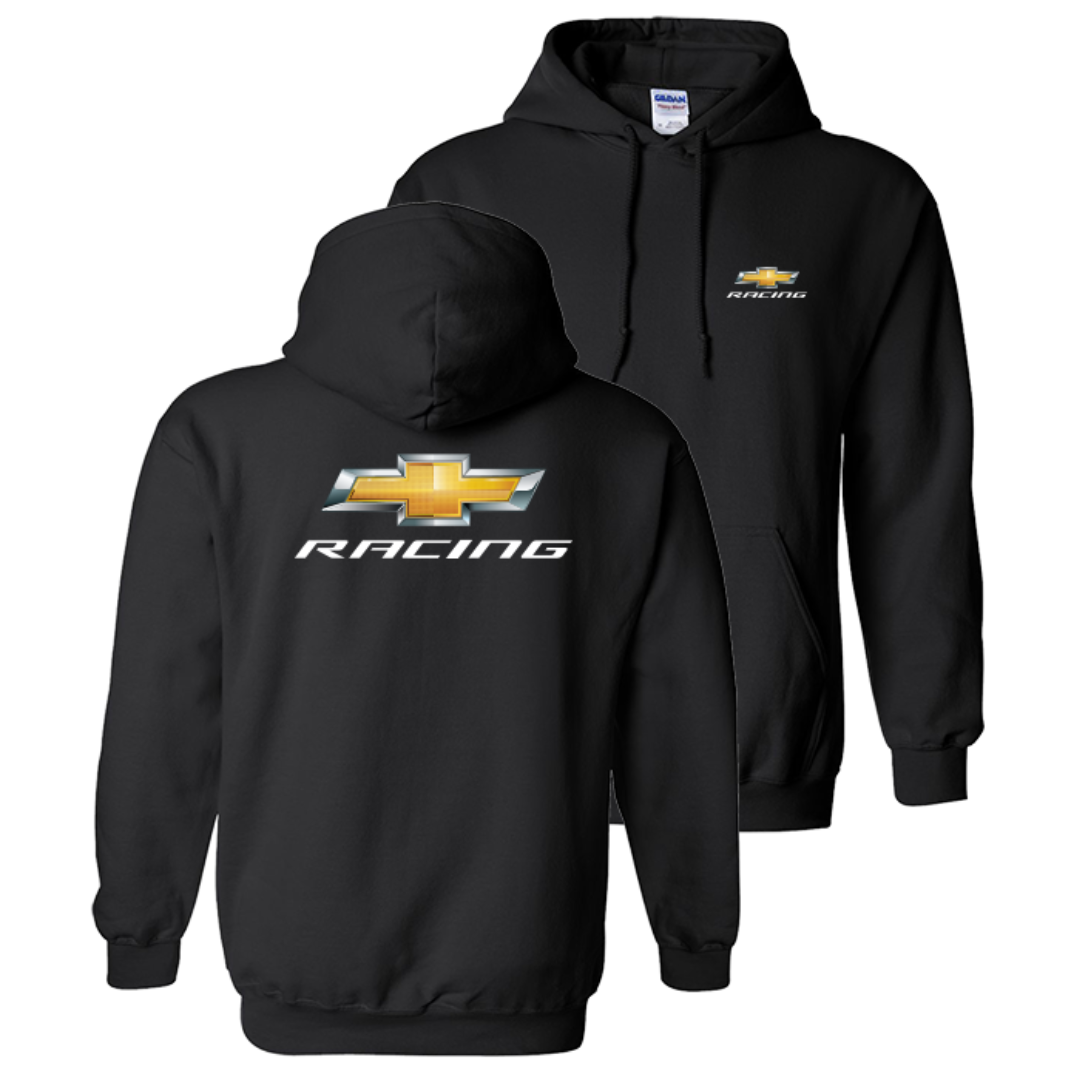 Cruisin Sports Chevy Racing Gold Bowtie Hooded Sweatshirt Hoodie