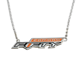 Camaro Fifty Emblem Necklace | Sterling Silver