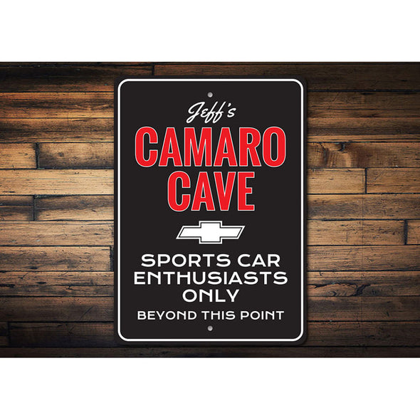 Camaro Man Cave - Personalized Aluminum Sign