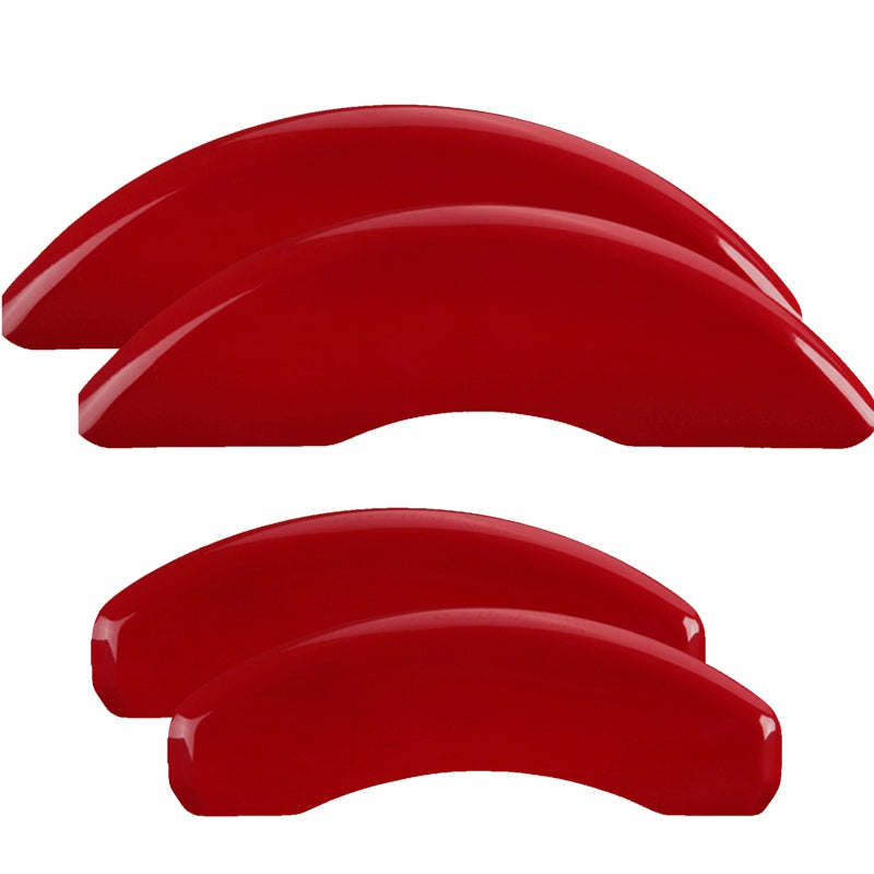 Plain — No Engraving, Red - 2016-2024 Camaro SS MGP Brake Caliper Covers Brembo Front & Rear Set of 4