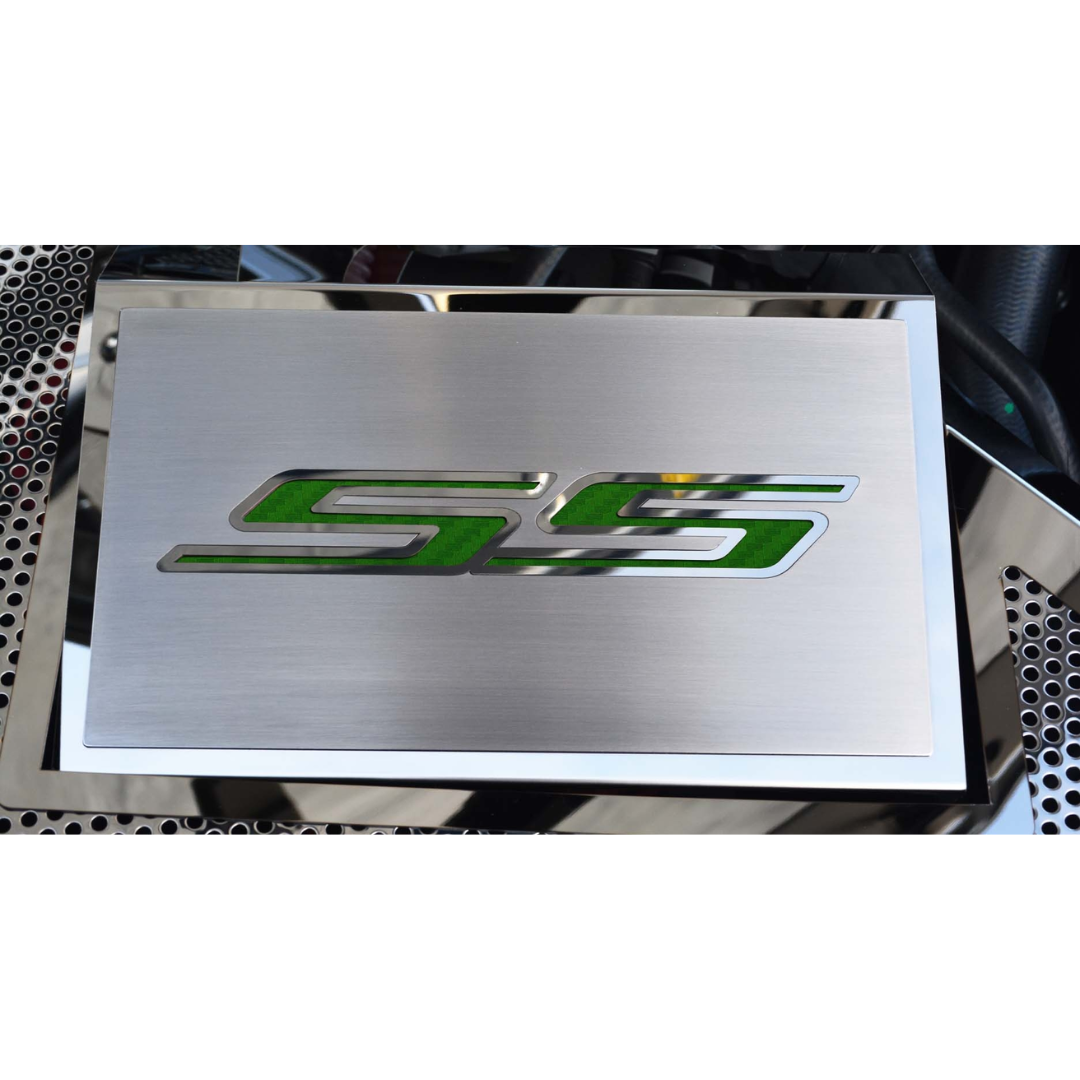 2016-2021 CAMARO SS - FUSE BOX COVER POLISHED W/BRUSHED SS