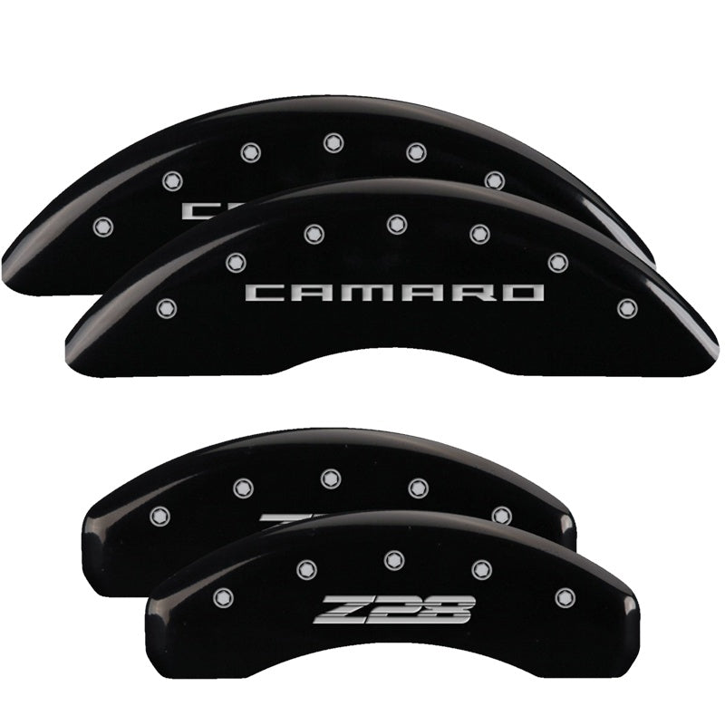 Camaro Script Front / Z28 Script Rear, Black - 2012-2015 Camaro ZL1 MGP Brake Caliper Covers Set of 4