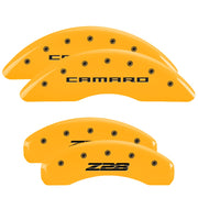 Camaro Script Front / Z28 Script Rear, Yellow - 2012-2015 Camaro ZL1 MGP Brake Caliper Covers Set of 4