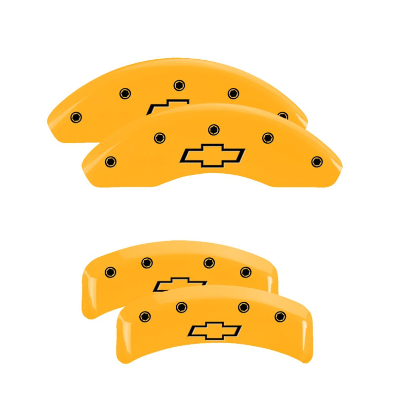 Bowtie Emblem, Yellow - 1997 Camaro MGP Brake Caliper Covers Set of 4