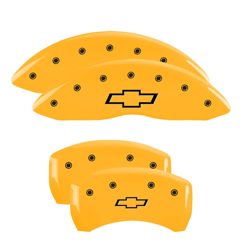 Bowtie Emblem, Yellow - 1998-2002 Camaro MGP Brake Caliper Covers Set of 4