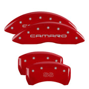 Camaro Script Front / SS Classic Script Rear, Red - 1998-2002 Camaro MGP Brake Caliper Covers Set of 4