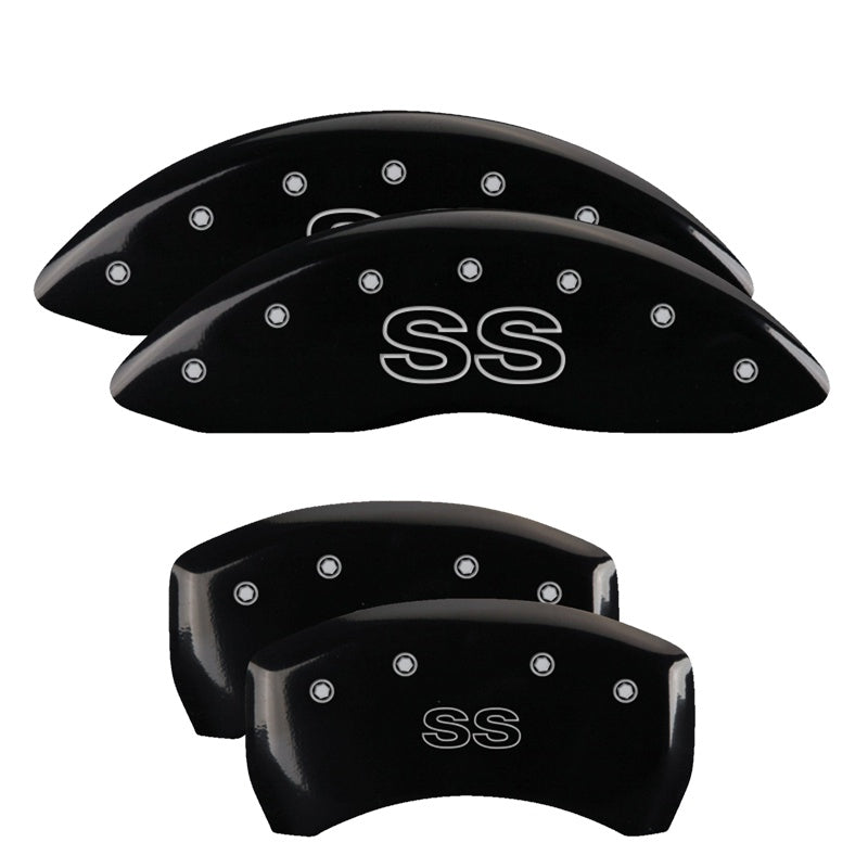 SS Classic Script, Black - 1998-2002 Camaro MGP Brake Caliper Covers Set of 4