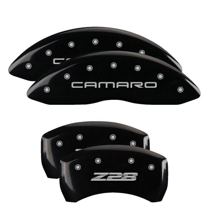 Camaro Script Front / Z28 Script Rear, Black - 1998-2002 Camaro MGP Brake Caliper Covers Set of 4
