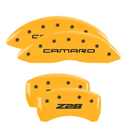 Camaro Script Front / Z28 Script Rear, Yellow - 1998-2002 Camaro MGP Brake Caliper Covers Set of 4